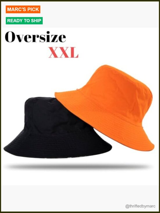 Oversize XXL Reversible Bucket Hat Wide Brim Sun Hat Fishing Travel Hat main image 4